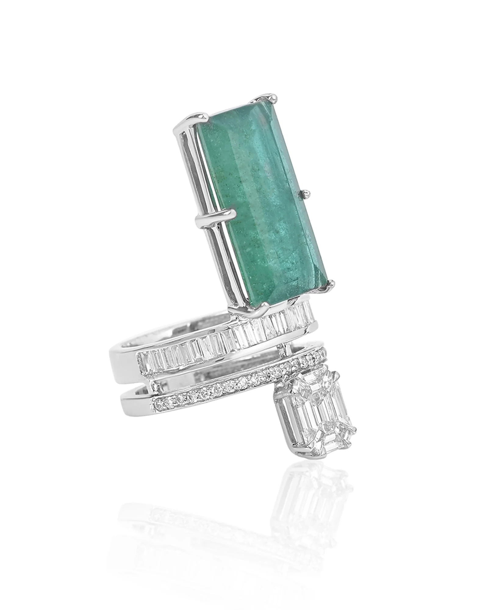 Baguette Emerald Ring - Image 3