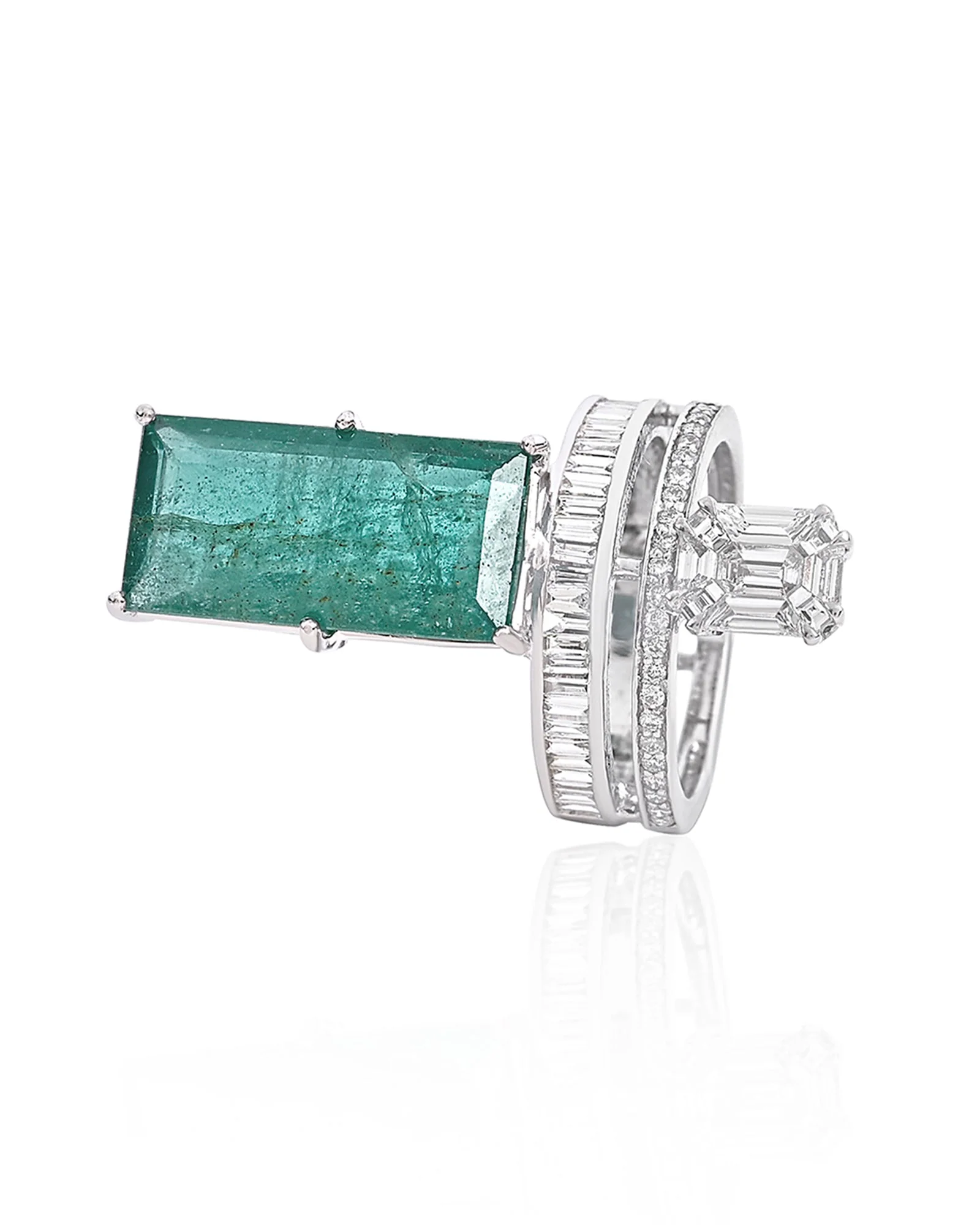 Baguette Emerald Ring - Image 4