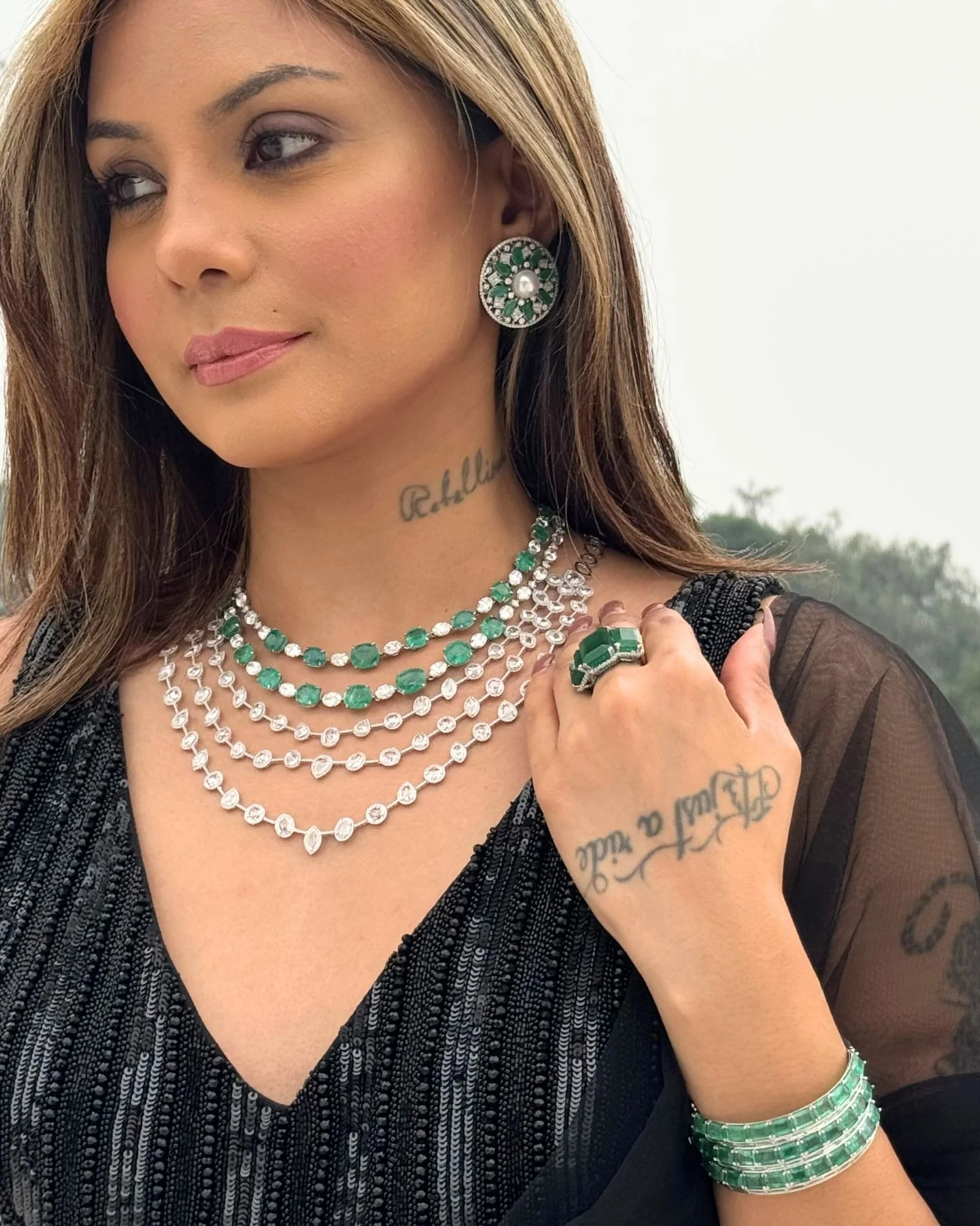 Double Dose Emerald Necklace - Image 3