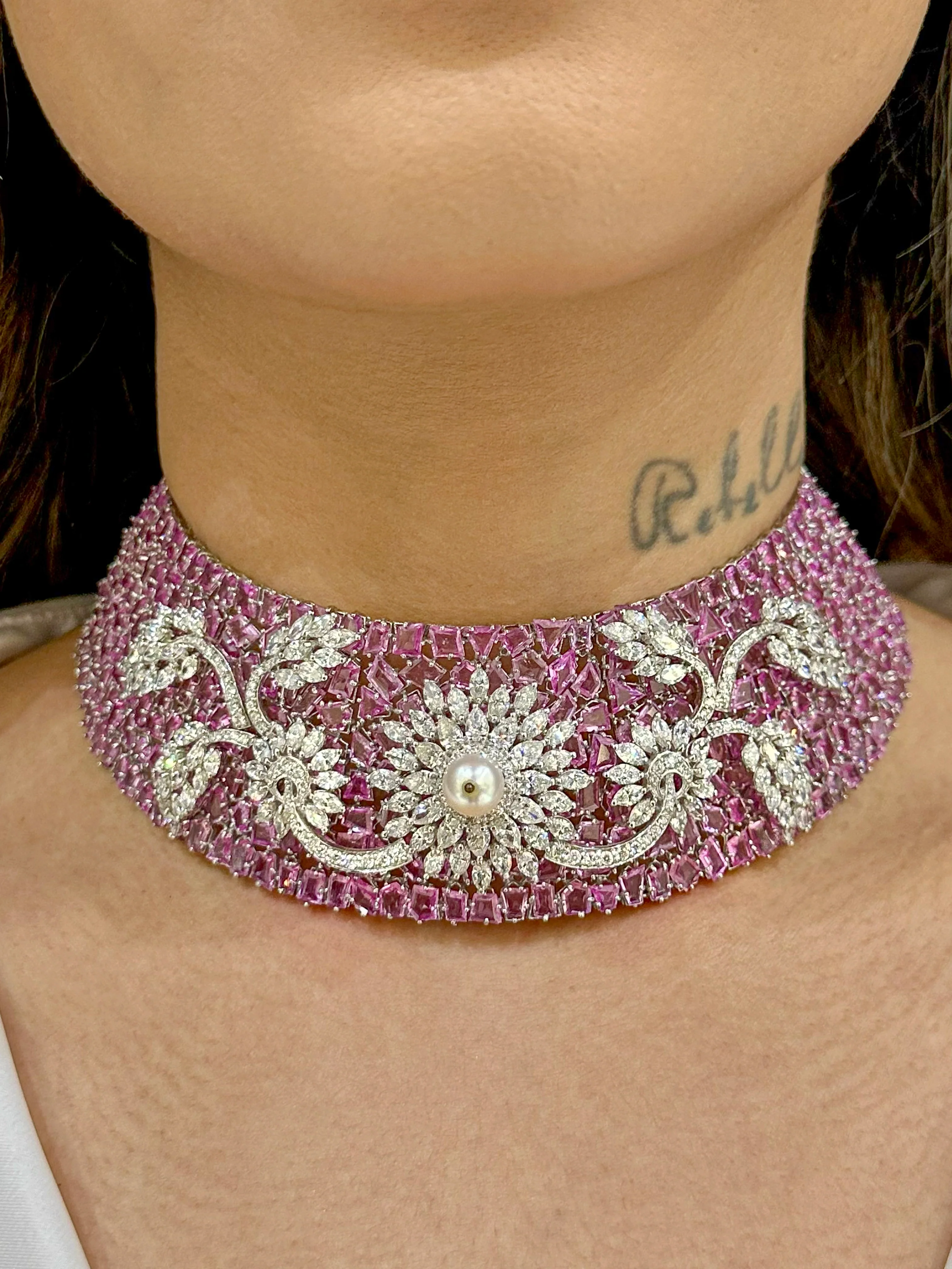 Dusk Till Dawn Choker (Pink Sapphires) - Image 3