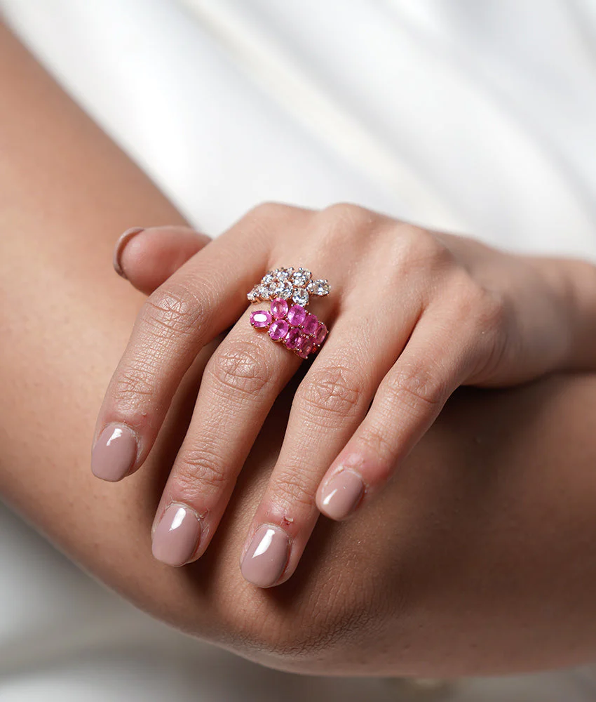 Ruby Blossom Ring - Image 4